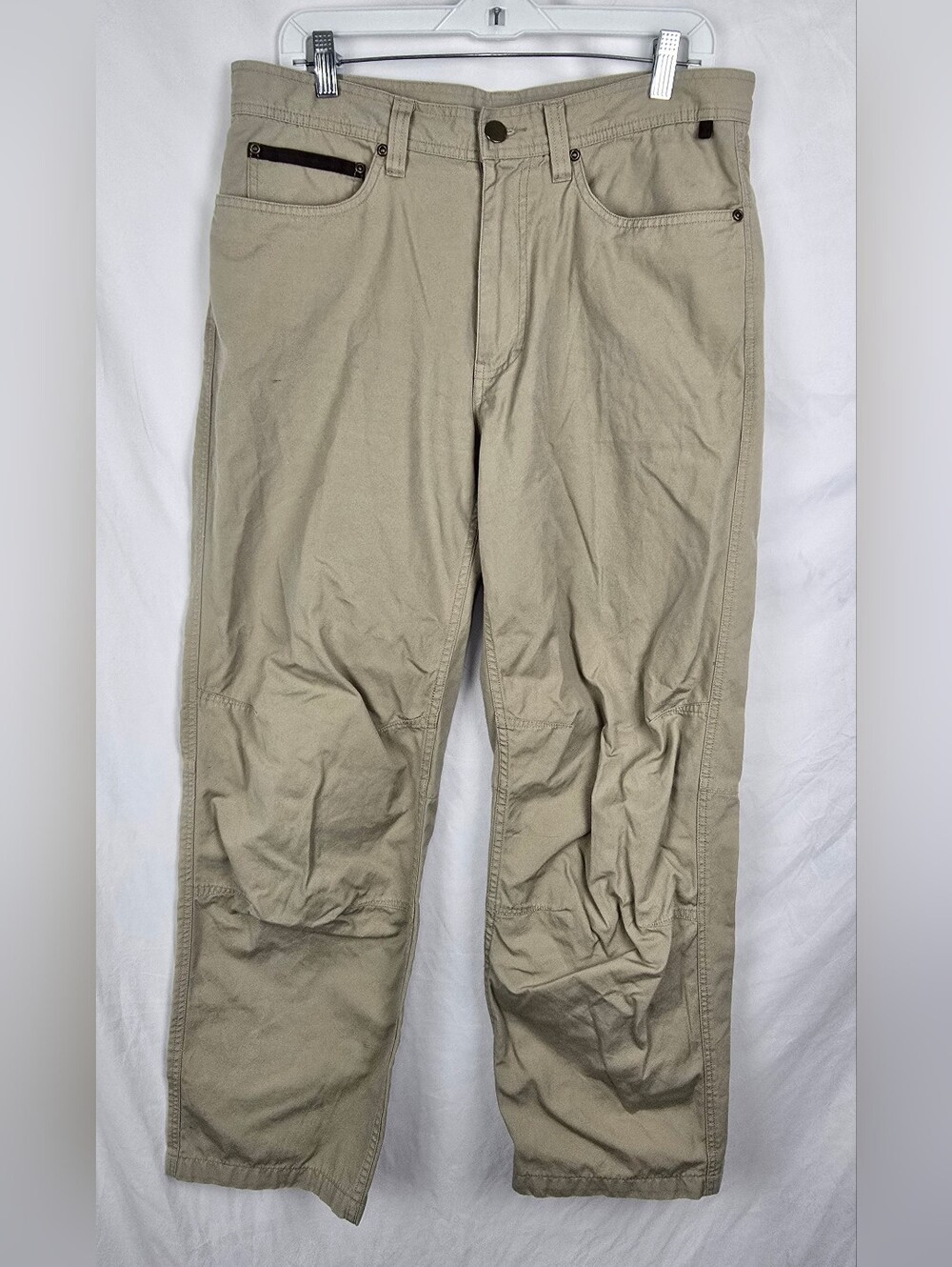 TravelSmith Outdoor Hiking Camping Travel Men's Beige Work Pants sz 33x32